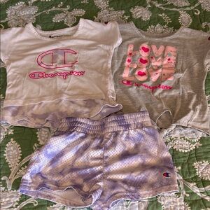 Champion Toddler Matching Set - White, Gray, and Purple
